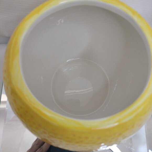 Arlington Designs Lemon Shaped Cookie Jar Canister with Lid 8”x6" New - Picture 6 of 10